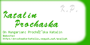 katalin prochaska business card